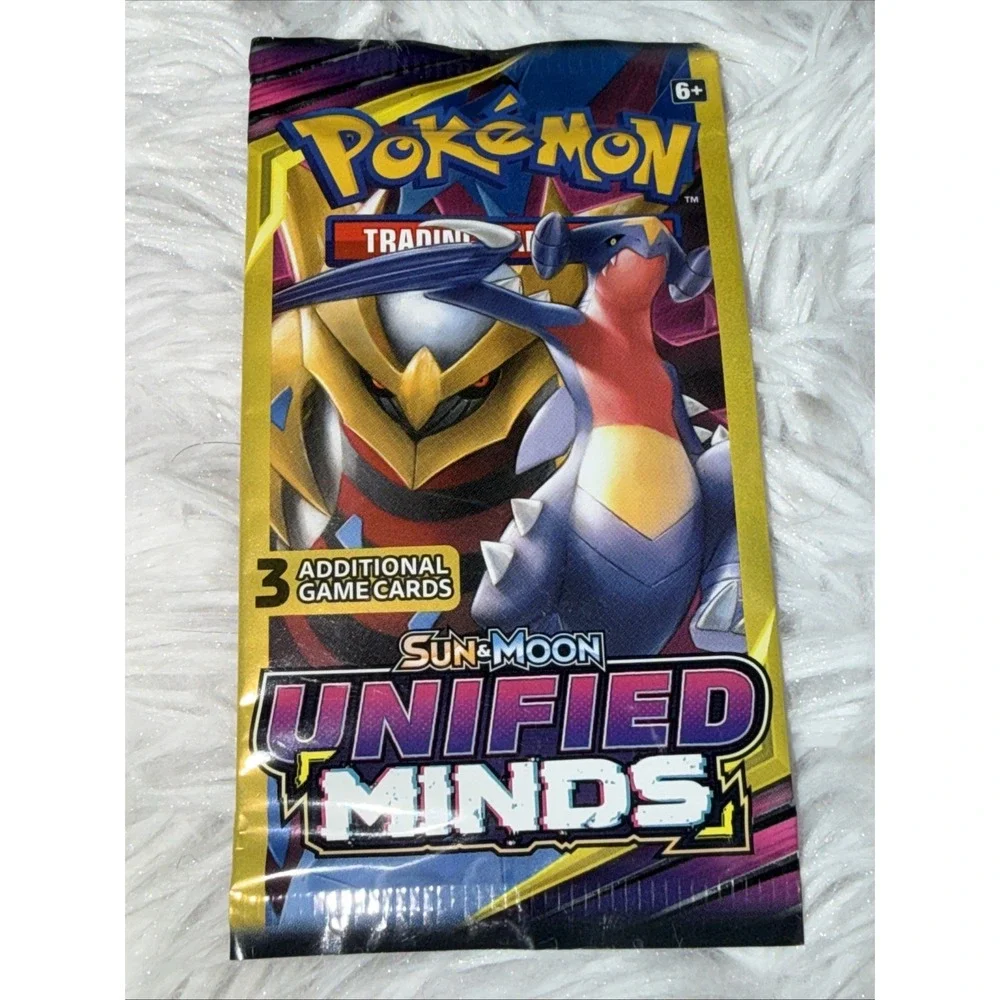 Pokemon TCG Sun Moon Unified Minds 3-Card Booster Pack Giratina Garchomp Sealed